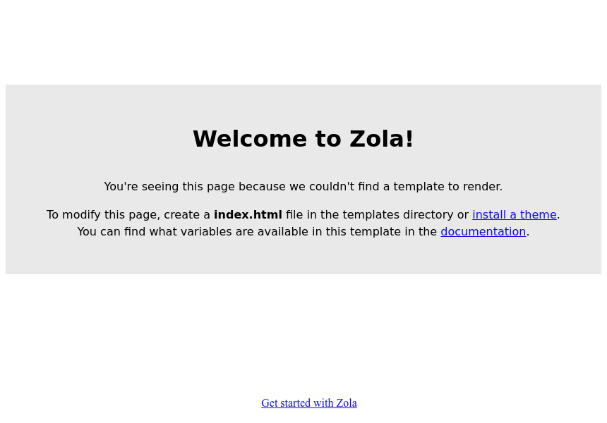 Fresh Zola site