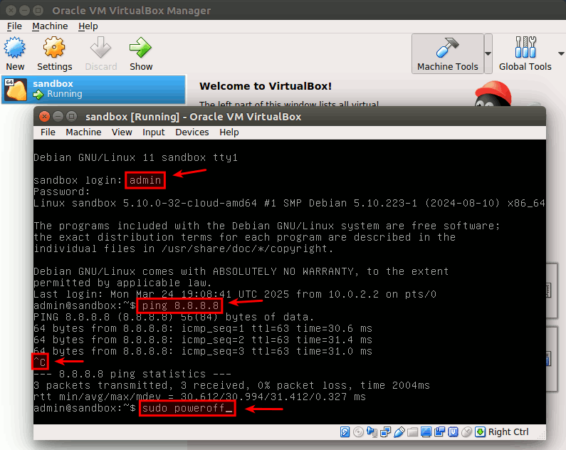 Access the Virtual Machine