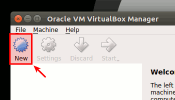 Button to create a virtual machine