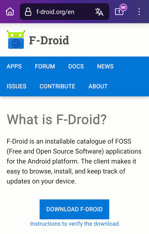 F-Droid: Website