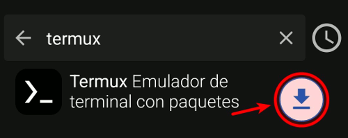 F-Droid: Termux download button