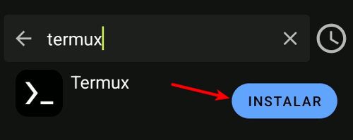 F-Droid: Termux install button