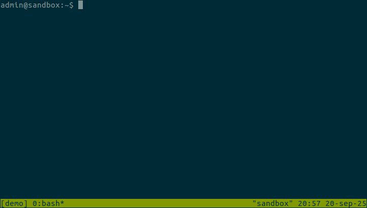Tmux: nueva sesión